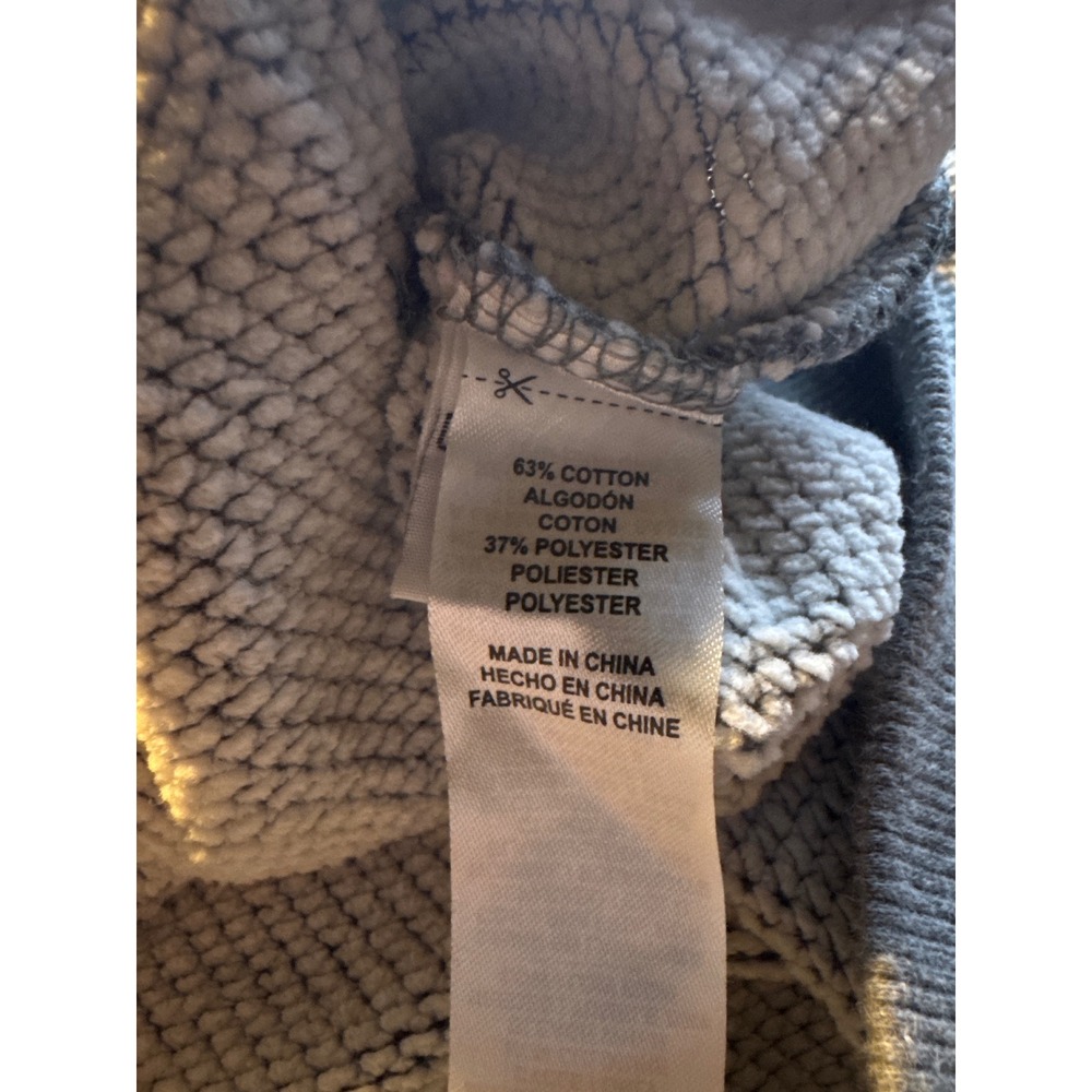 Unionbay Gray Waffle Knit Surf Hoodie Womens XL 16/18 Textured Pocket Sweatshirt - Picture 7 of 7